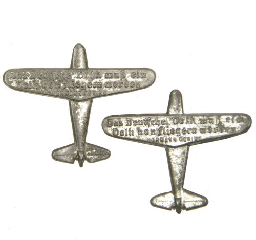 Winterhilfswerk (WHW) Hermann Goering Das Deutsche Volk muss ein Volk von Fliegern werden (2x)