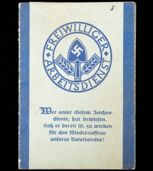 Freiwilliger Arbeitsdienst (FAD) Arbeitspass + passphoto