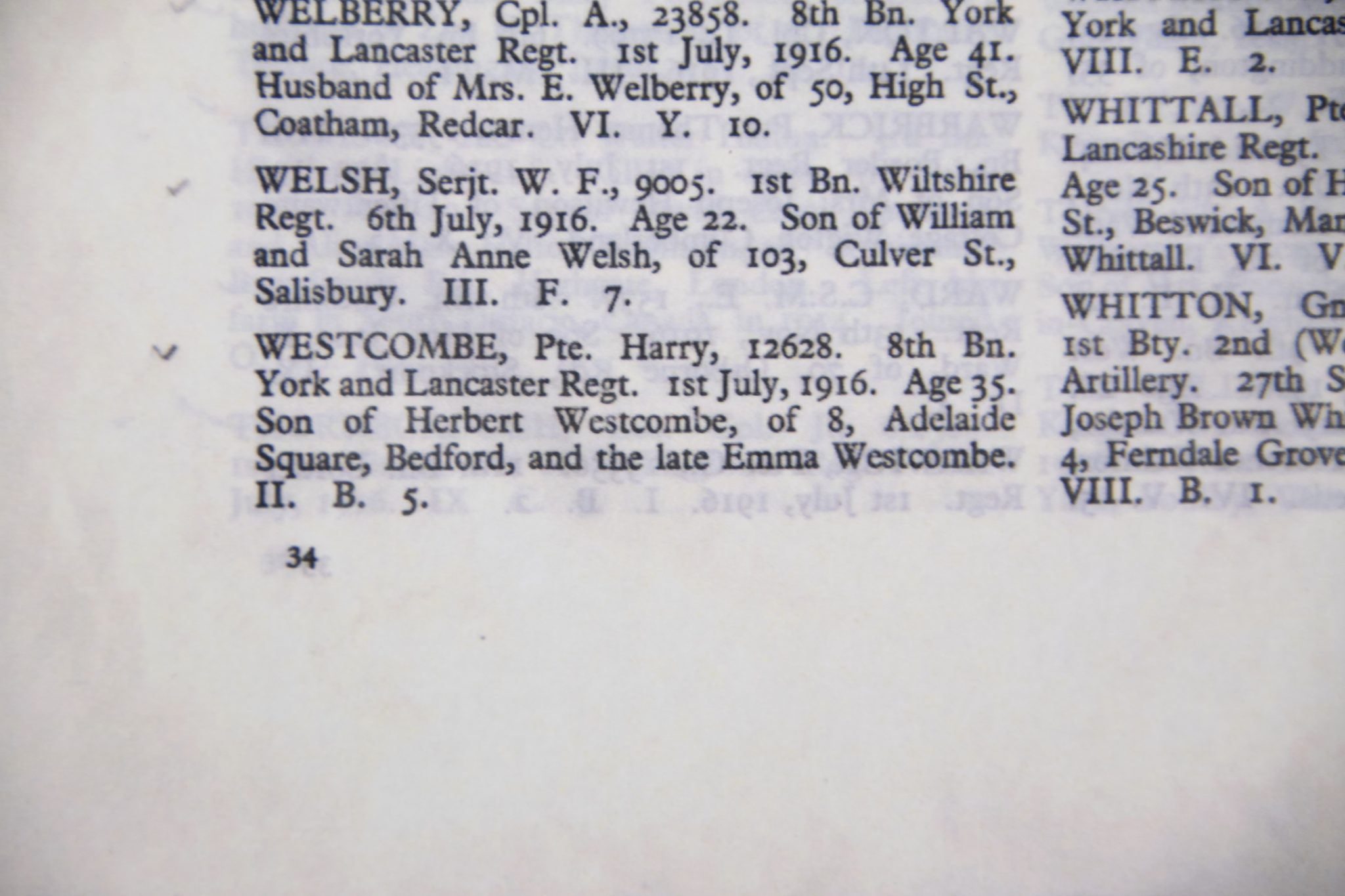 (British Army) First Day of the Somme 1 July 1916 - Victory medal of Private Harry Westcombe, 12628, 8th Bn., York and lancaster Regiment - Image 21