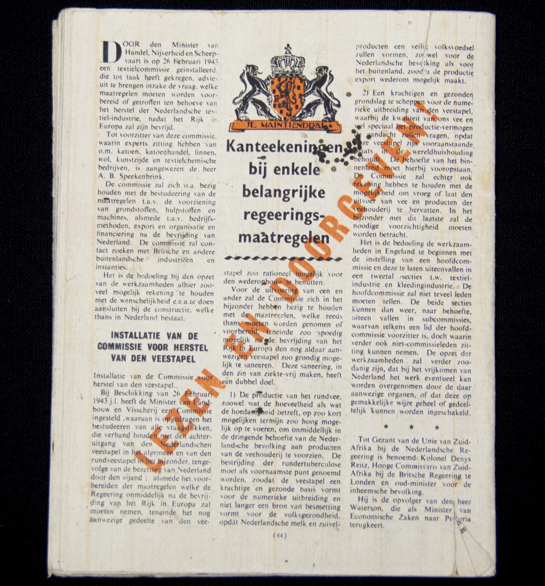 (Booklet) De Wervelwind No.10 april 1943