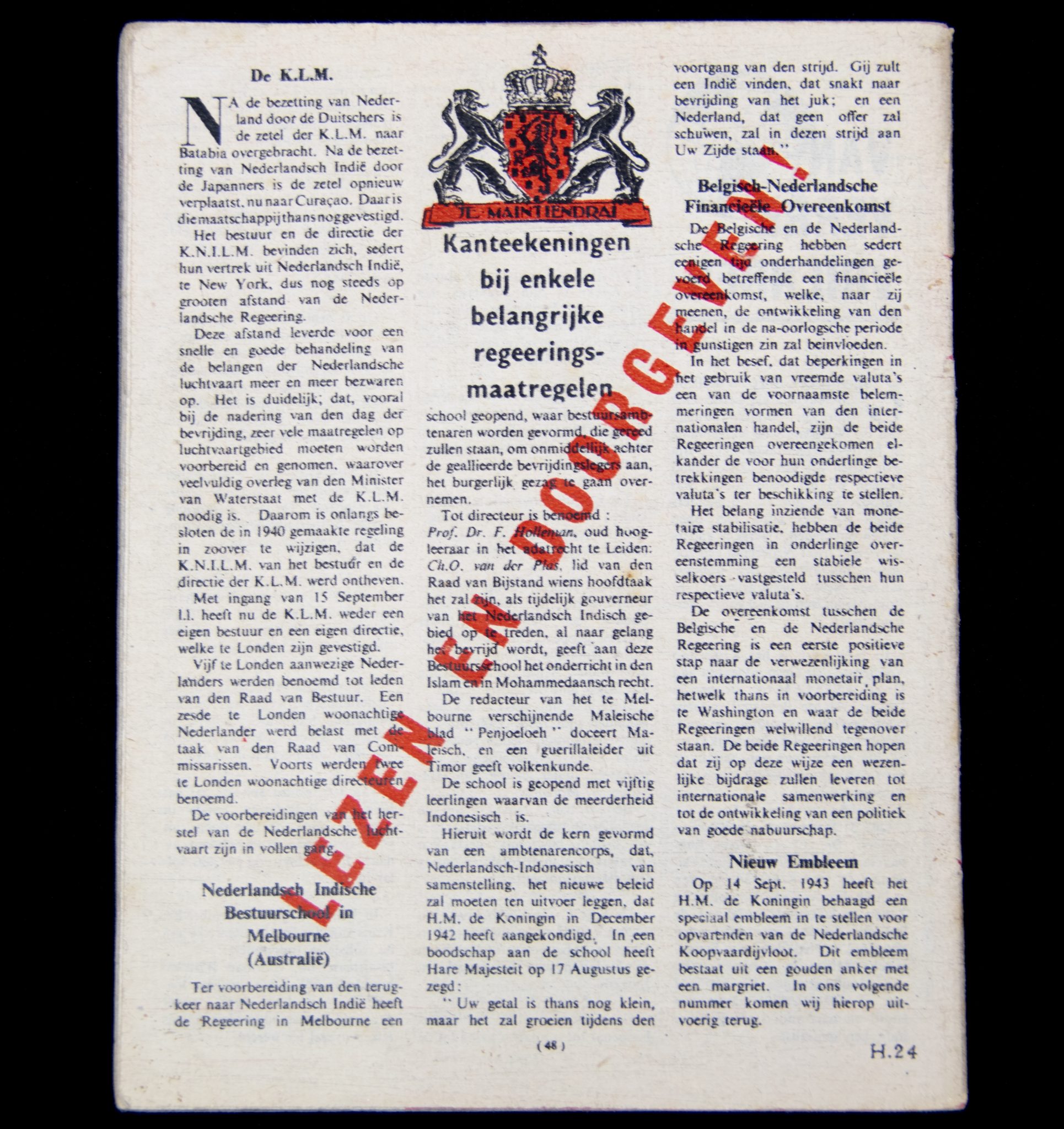 (Booklet) De Wervelwind No.15 October 1943