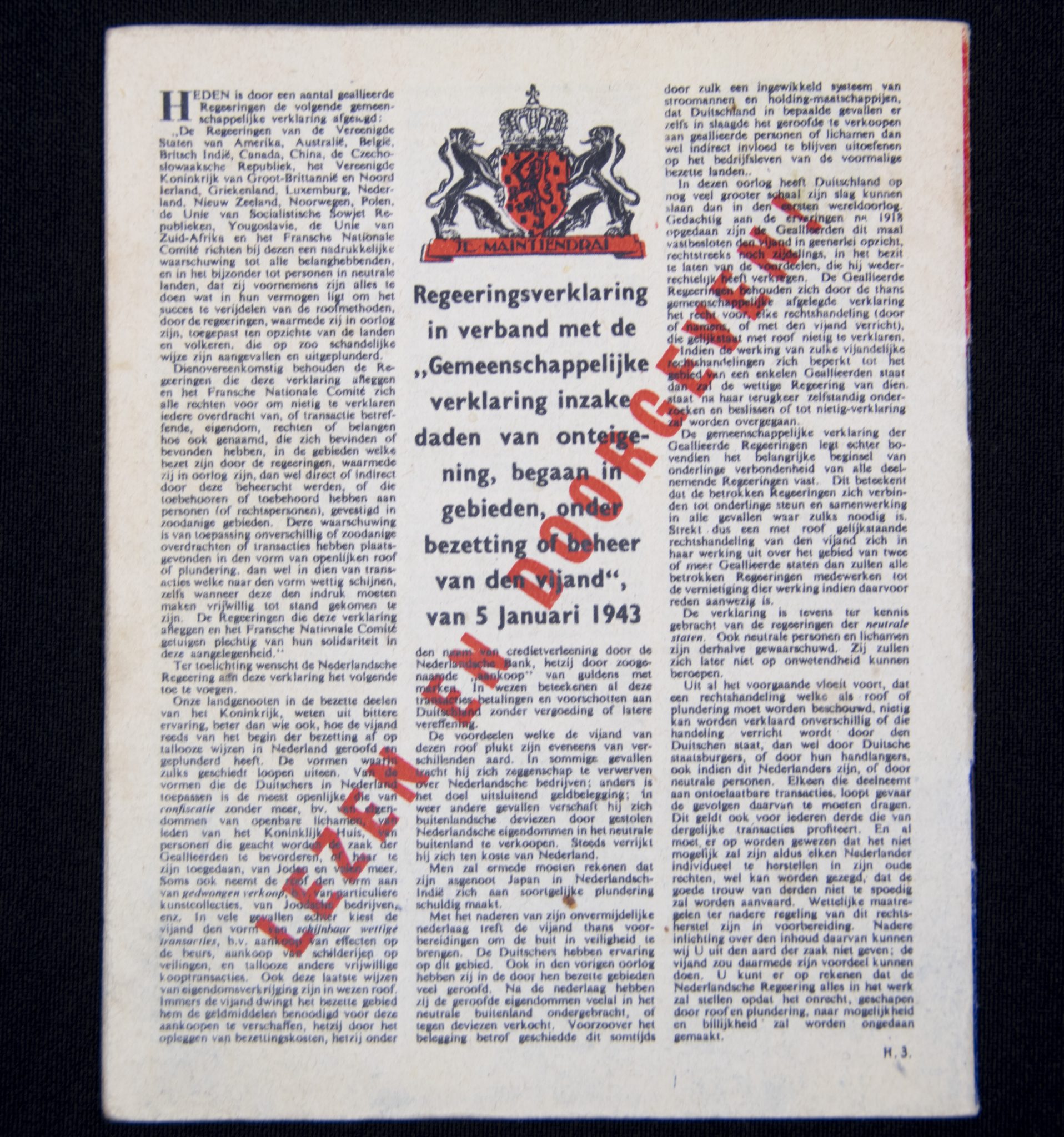 (Booklet) De Wervelwind No.9 FebruariMaart 1943
