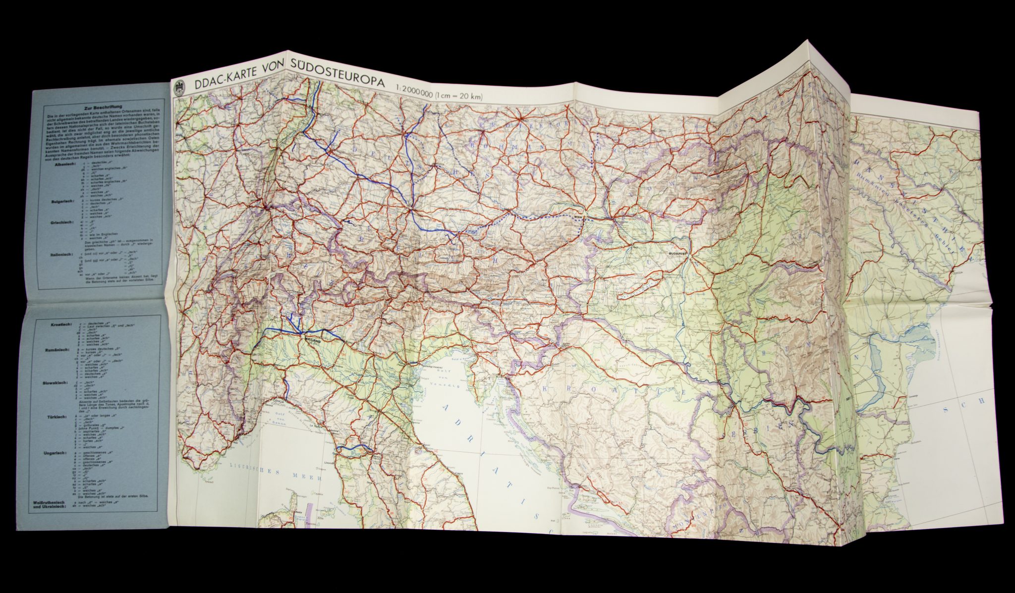 DDAC- Strassenkarte von Südost-Europa (1944) DDAC- Strassenkarte von Südost-Europa (1942)