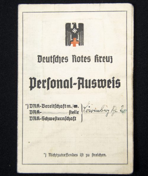 Deutsches Rotes Kreus (DRK) Personal-Ausweis (1936)
