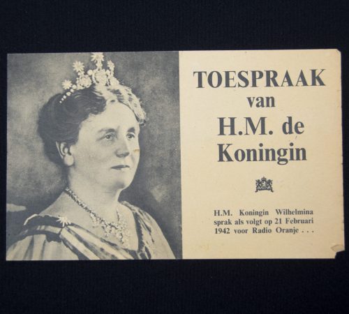 Dutch wartime resistence propaganda flyer H7