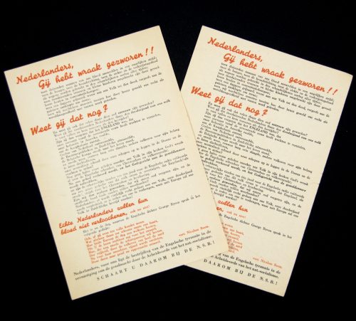 (FlyerPamphlet) NSB - Gij hebt wraak gezworen 2x