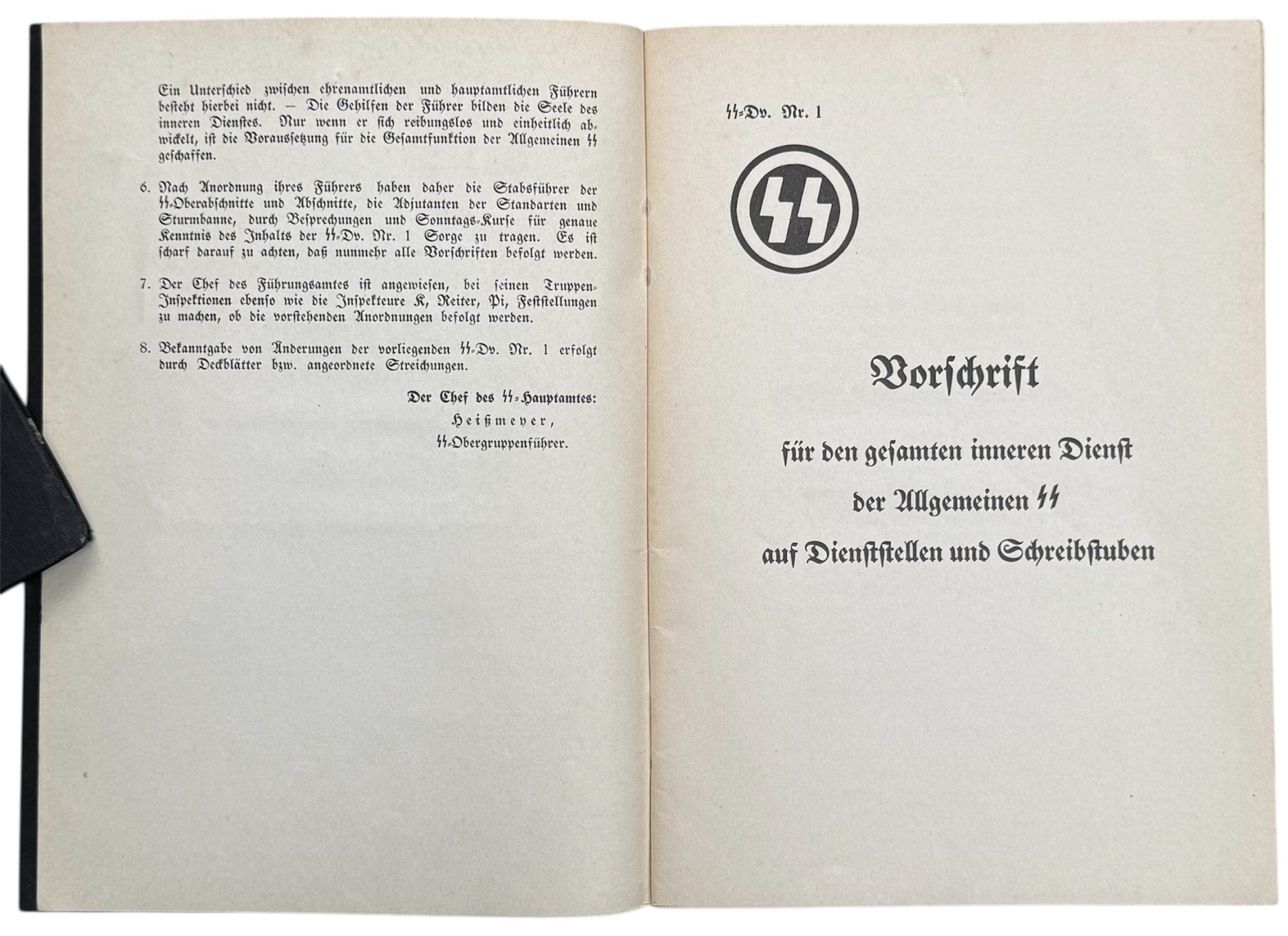 SS-Dienstvorschrift Nr.1 für den gesamten innern dienst der Allgemeinen SS - Image 3