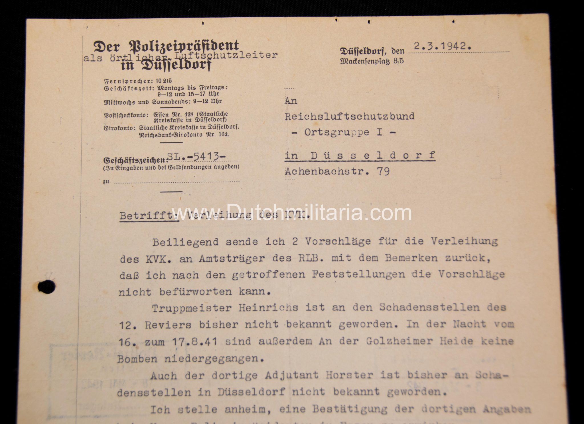 Kriegsverdienstkreuz (KVK) Vorschlagliste and documents (extremely rare!)