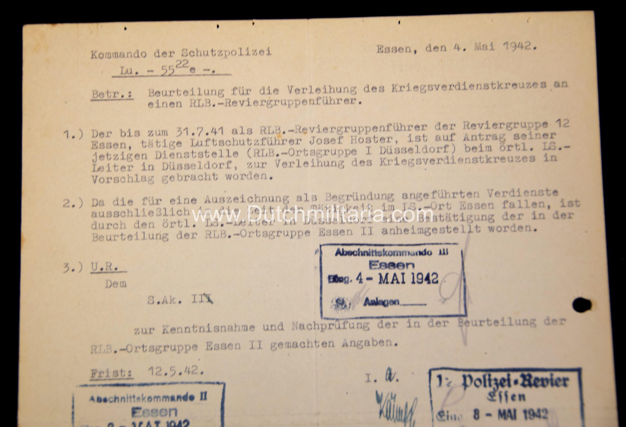 Kriegsverdienstkreuz (KVK) Vorschlagliste and documents (extremely rare!) - Image 14