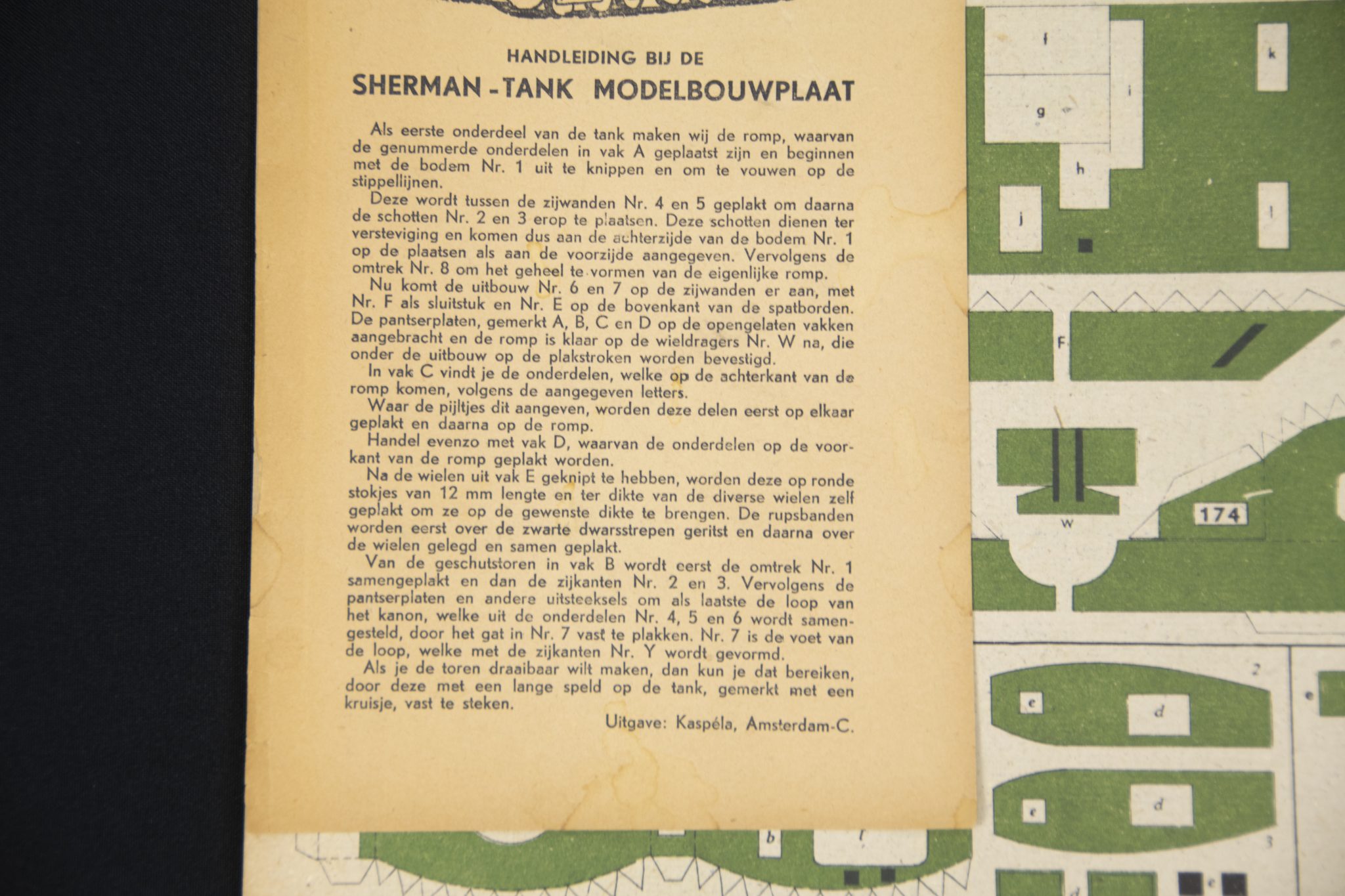 (Liberation) Sherman-Tank model bouwplaat + instruction sheet - Image 4