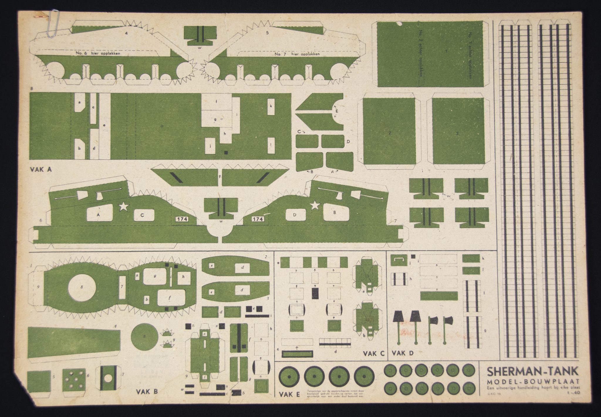 (Liberation) Sherman-Tank model bouwplaat + instruction sheet - Image 5