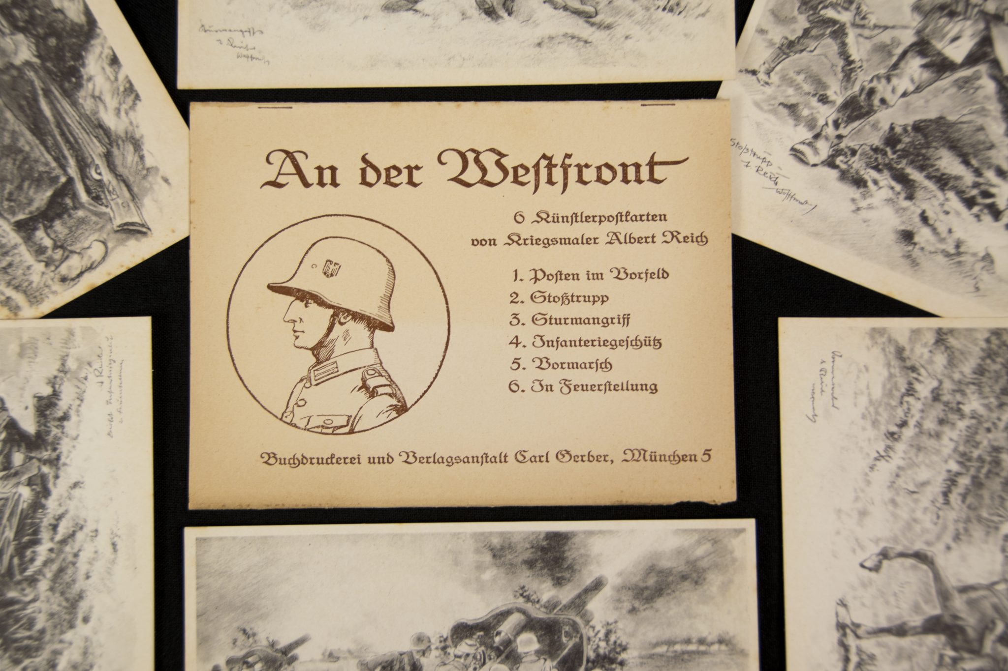 (Map) 6. Künstlerpostkarten von Kriegsmaler Albert Reich (2)