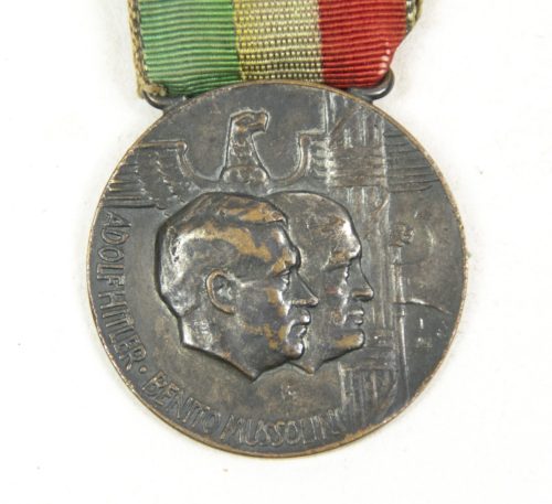 Medaille Adolf Hilter Benoto Mussolini