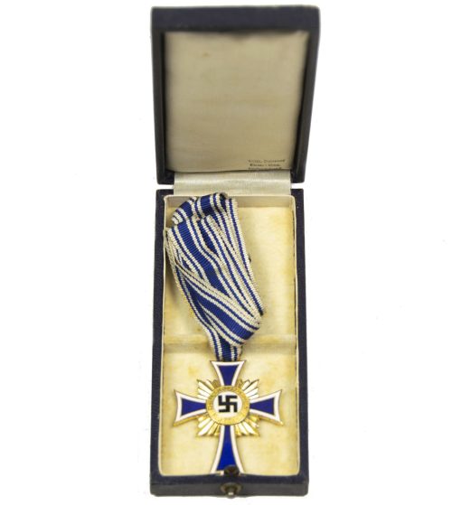 Motherscross Mutterkreuz gold + etui (Maker Wilhelm Deumer)