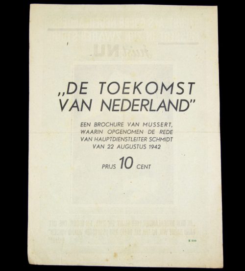 (NSB) Pamphlet Steunt, als goede Nederlanders, Mussert in zijn zwaren strijd