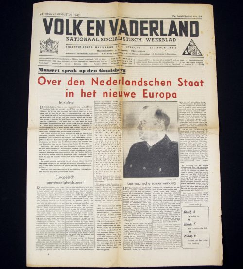 (Newspaper) NSB - Volk en Vaderland - 10e jrg. No.34