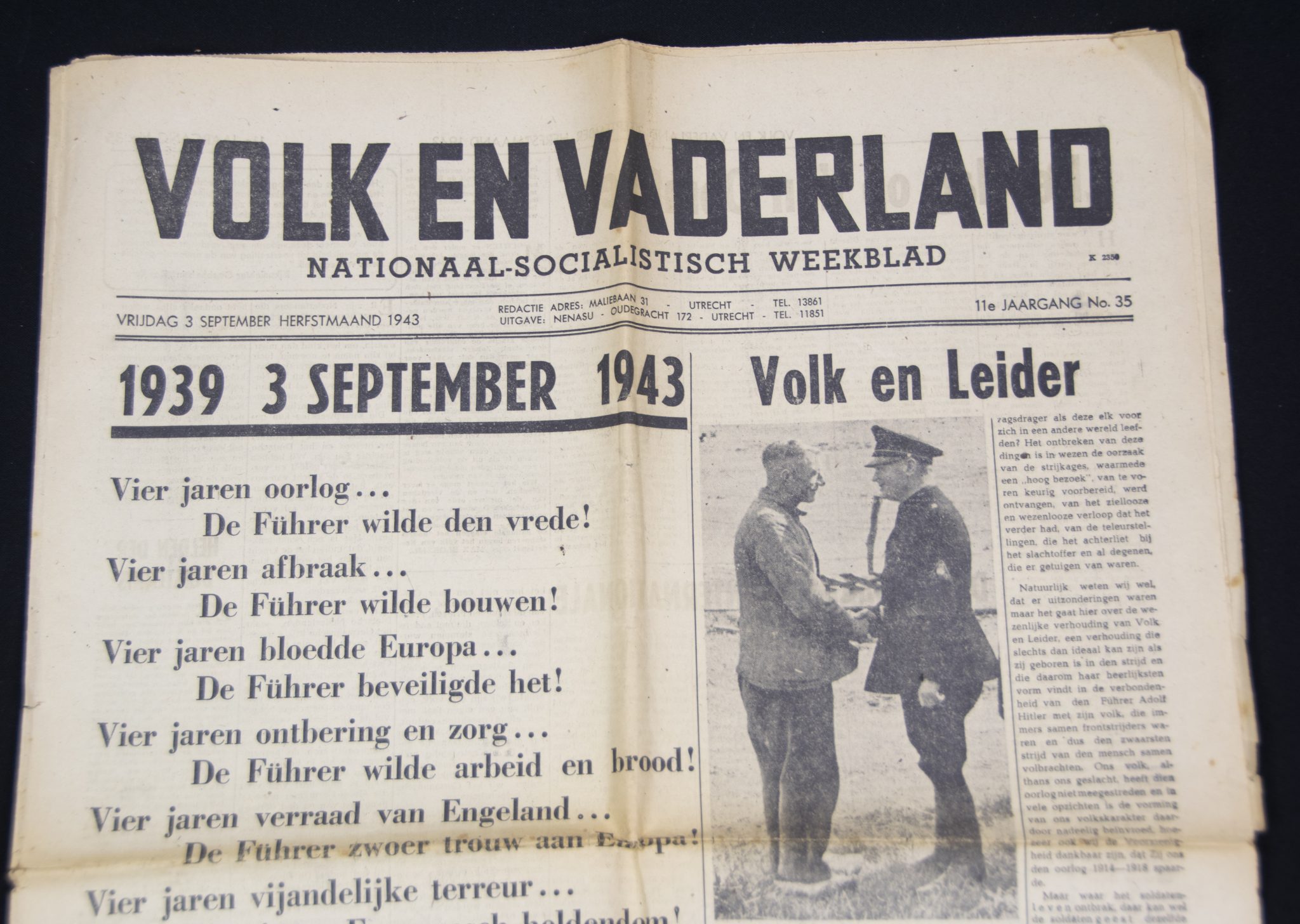 (Newspaper) NSB – Volk en Vaderland – 11e jrg. No.35 (2)