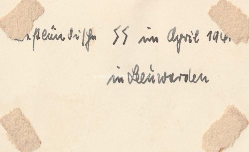 (Photo) SS in April 1941 in leeuwarden (Holland) (8,5x5,5cm)