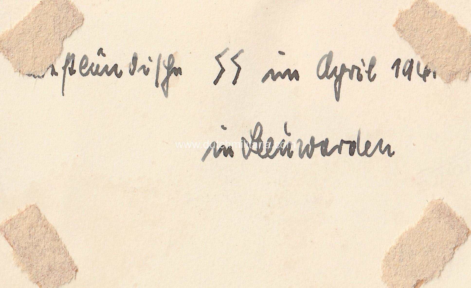 (Photo) SS in April 1941 in leeuwarden (Holland) (8,5×5,5cm) (2) (Photo) SS in April 1941 in leeuwarden (Holland) (8,5x5,5cm)