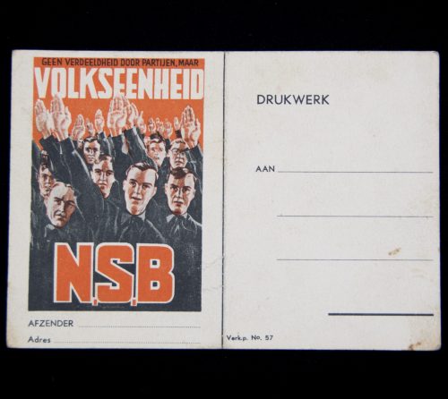 (Postcard) NSB propaganda postcard Volkseenheid - Very rare
