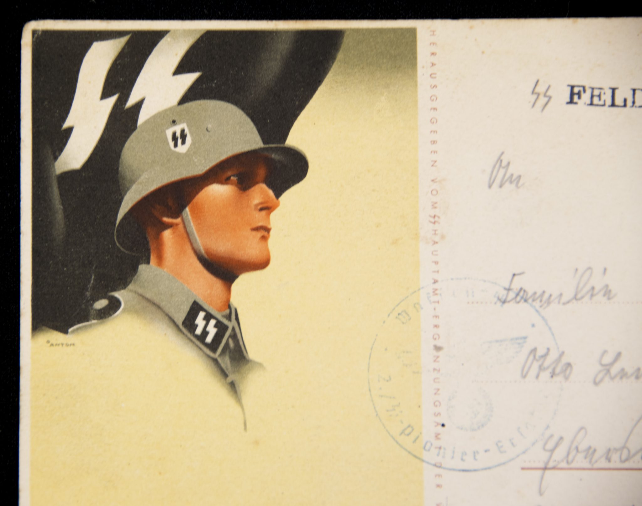 (Postcard) Waffen-SS by artist "Anton" 2./SS.Pionier-Ersatz - RARE - Image 3
