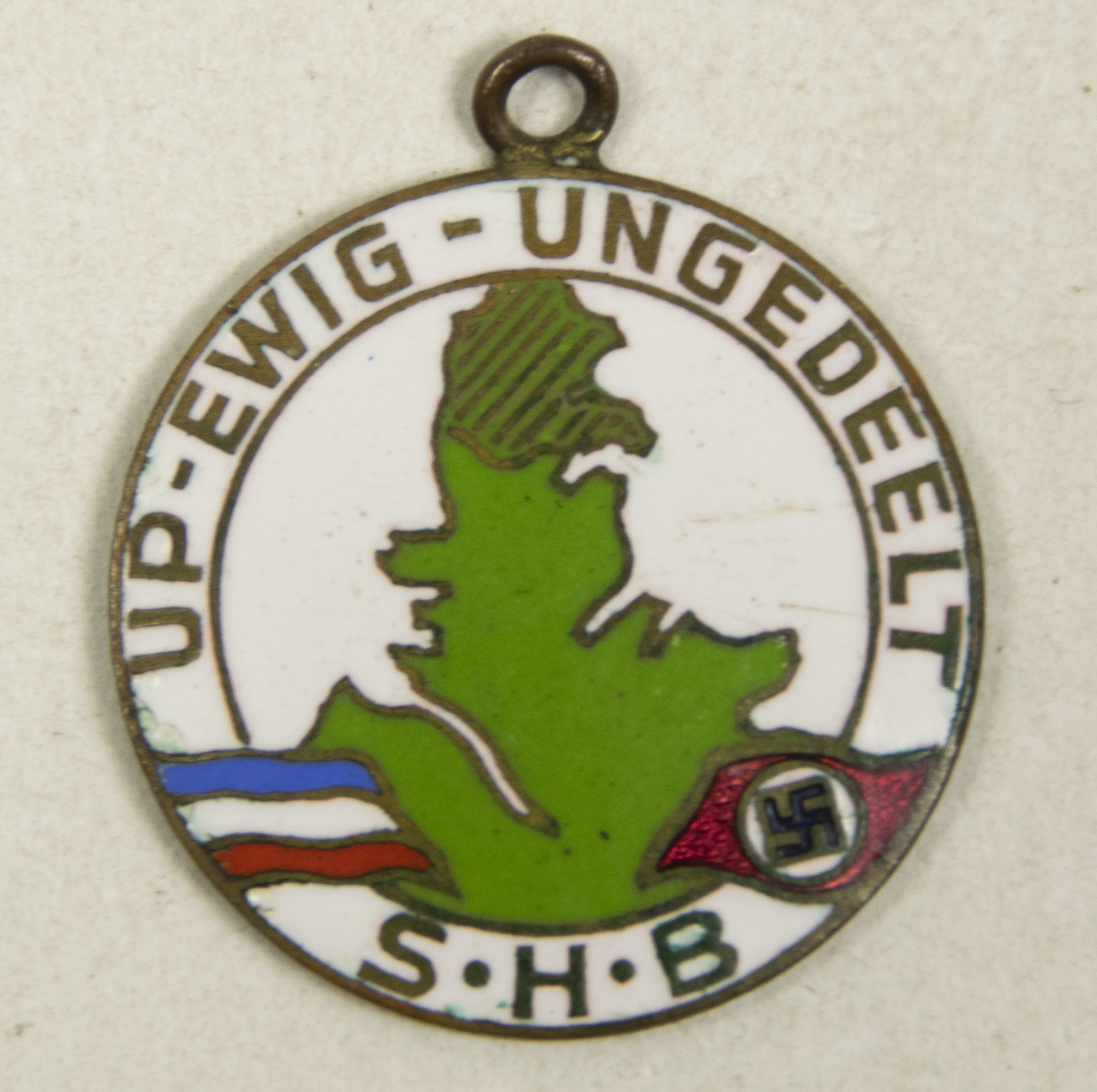 Schleswig-Holsteiner Bund (SHB) UP EWIG UNGEDEELT memberbadge hanger variation for female members - rare