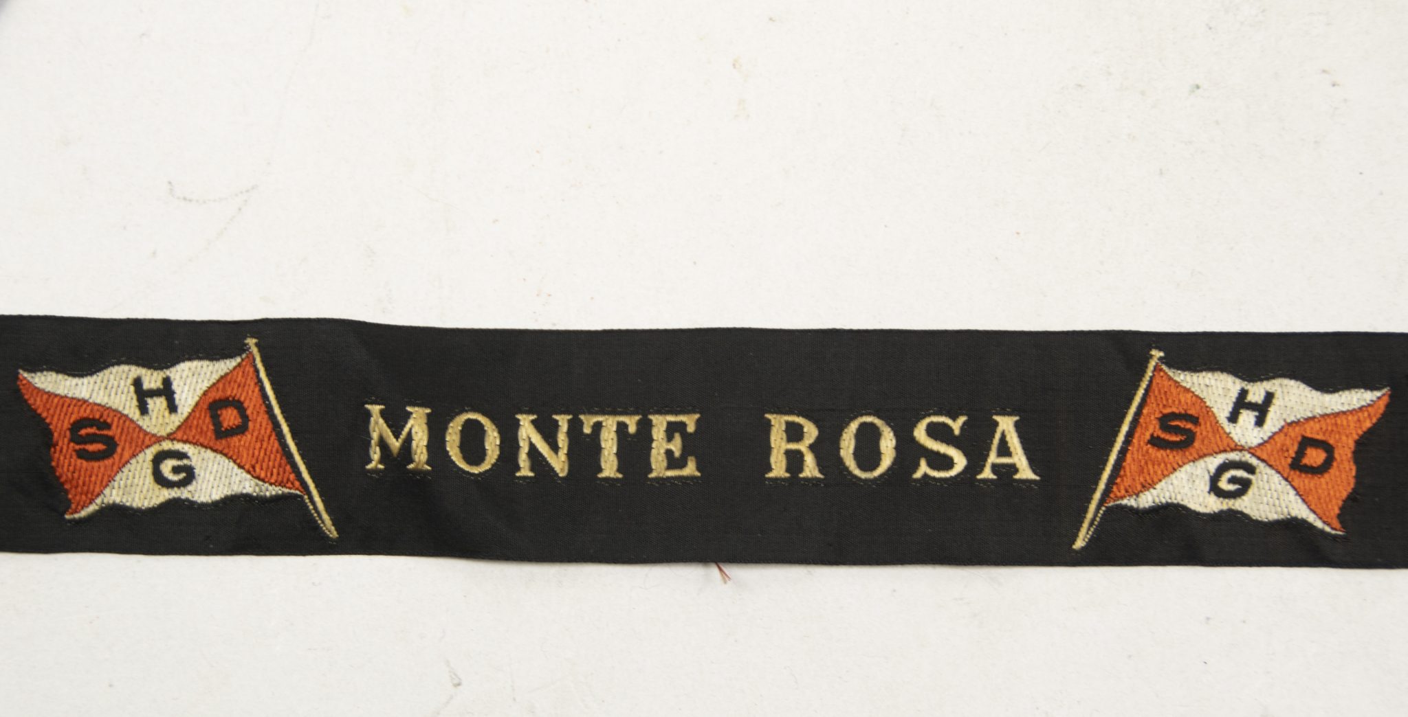 German Merchant marine cap tally Monte Rosa (1) German Merchant marine cap tally Monte Rosa