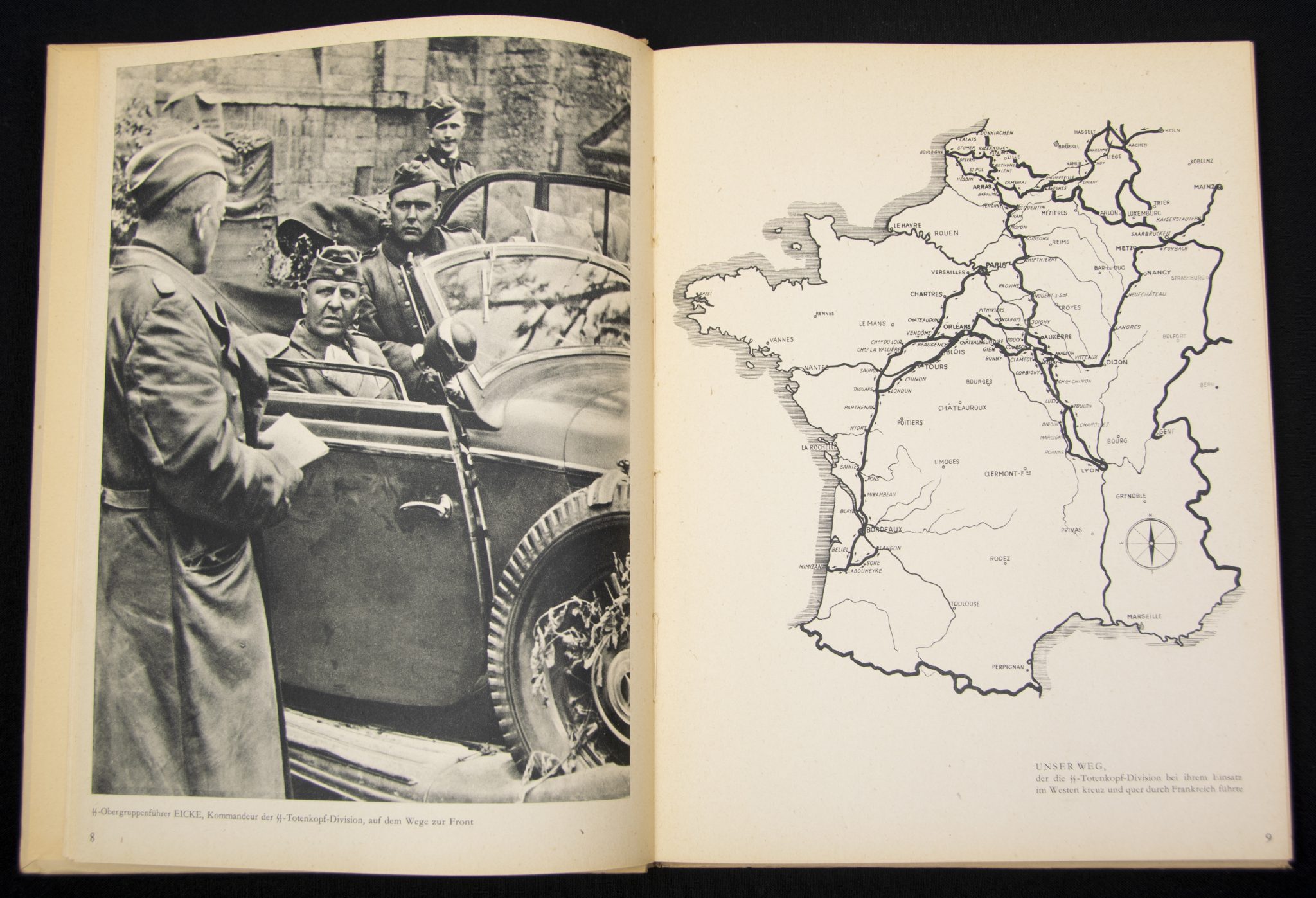 (Book) Damals - Erinnerungen an grosse Tage der SS-Totenkopf-Division im französischen Feldzug - with SS Gruppenführer dedication (1940)