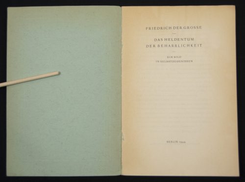 (Book) Der Reichsführer SS - SS-Hauptamt - Friedrich der Grosse - Das Heldentum der Beharrlichkeit (1944)