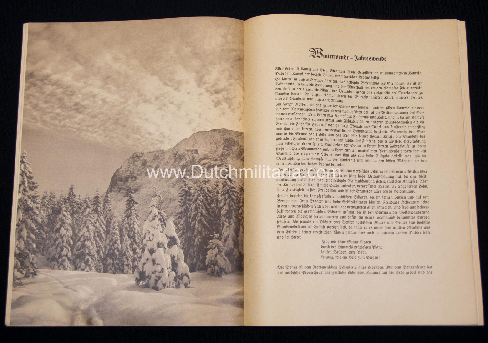 (Book) Der Reichsführer SS - Weihenacht (with Julleuchter and Motherscross image) (194x) - Extremely rare