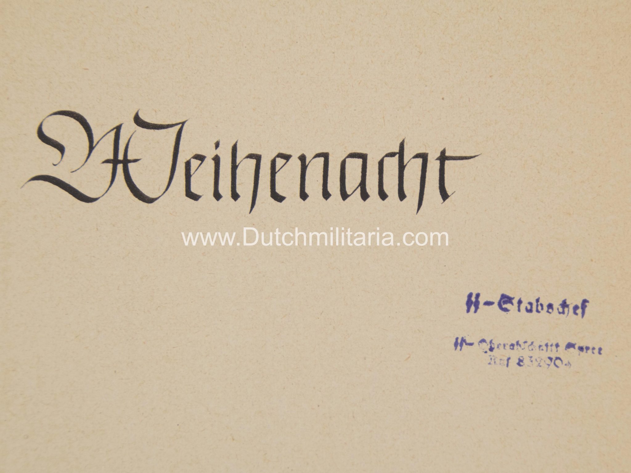 (Book) Der Reichsführer SS - Weihenacht (with Julleuchter and Motherscross image) (194x) - Extremely rare