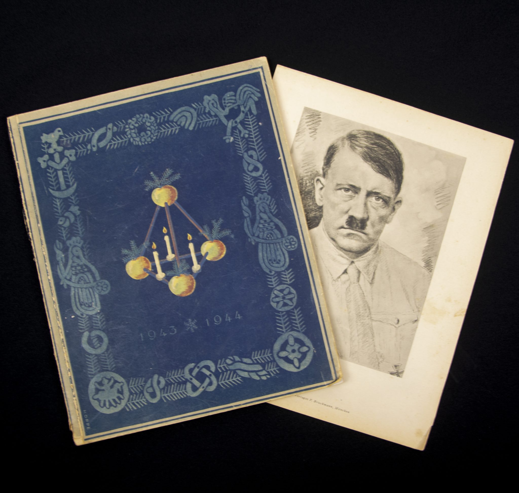 (Book) Waffen SS Weihnachtsbuch 1943 + Hitler inlay + SS-Gruppenführer Breithaupt dedication - rare