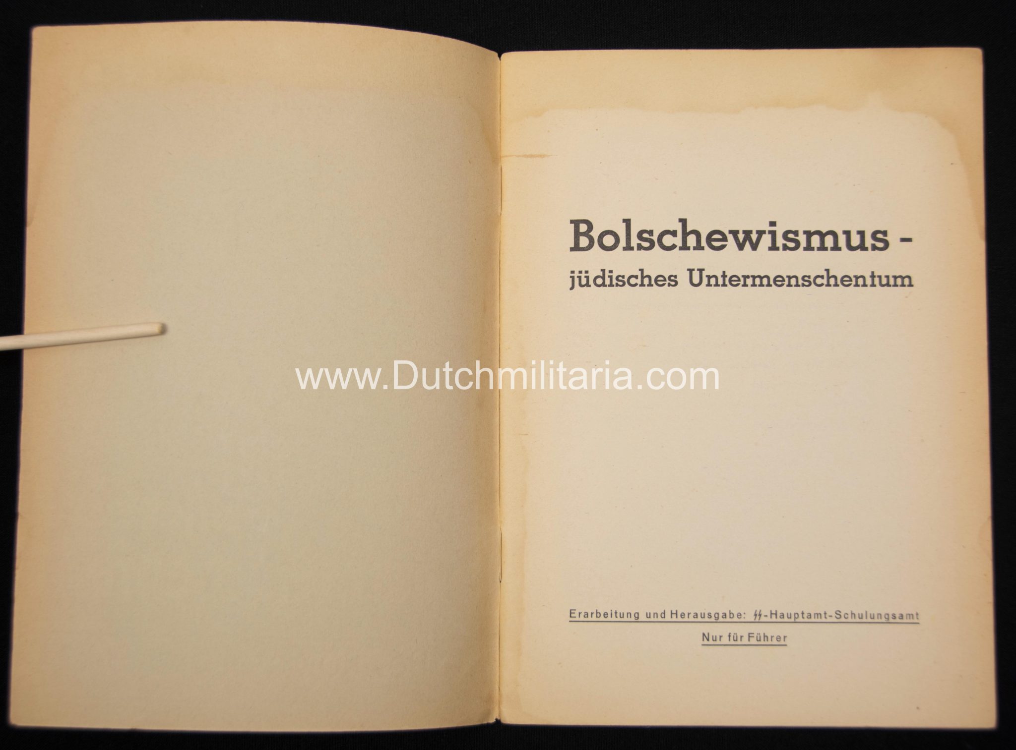 (Brochure) Der Reichsführer SS – Bolschewismus – Judisches Untermenschentum – Extremely rare (2) (Brochure) Der Reichsführer SS - Bolschewismus - Judisches Untermenschentum - Extremely rare