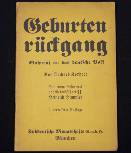 (Brochure) Richard Korherr Geburtenrückgang + Forword by RFSS Himmler (1935) - rare