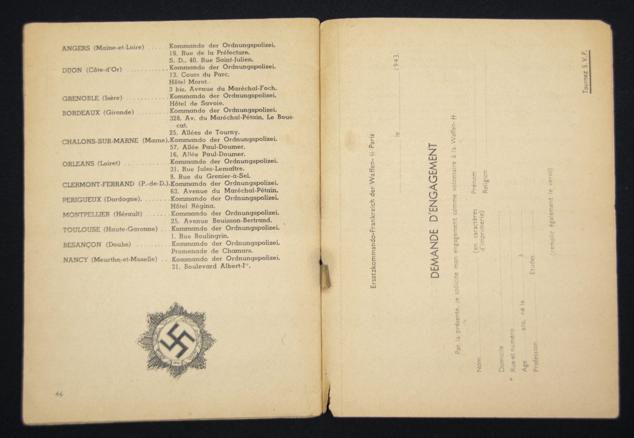 (Brochure) Waffen-SS - La SS t’appelle! - Very rare French edition