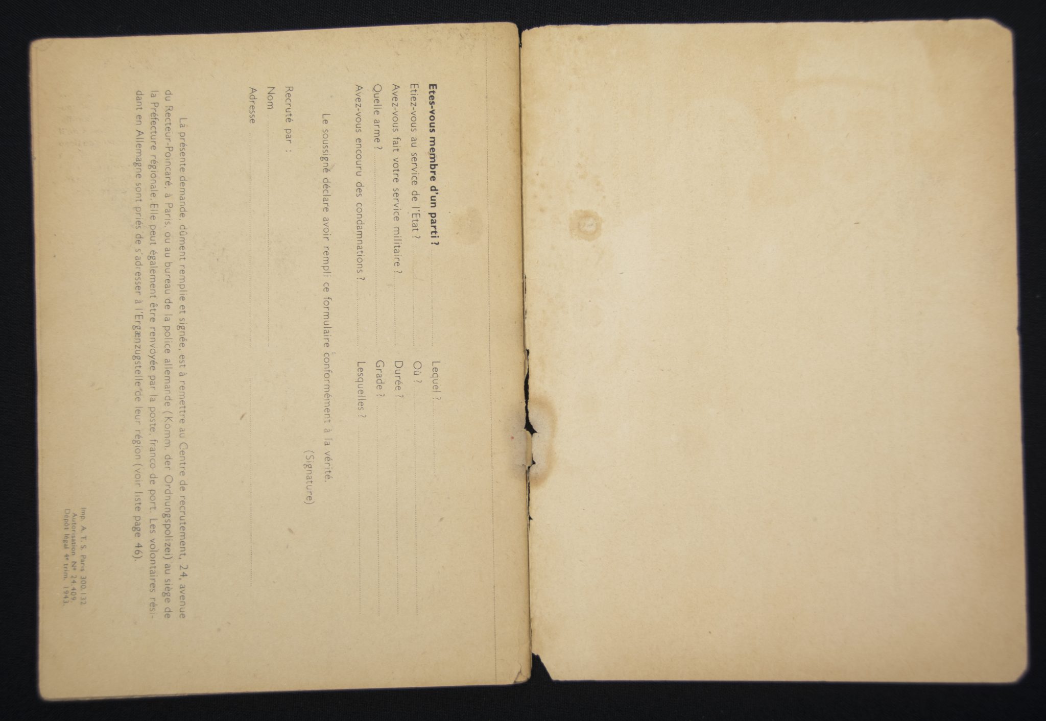 (Brochure) Waffen-SS - La SS t’appelle! - Very rare French edition