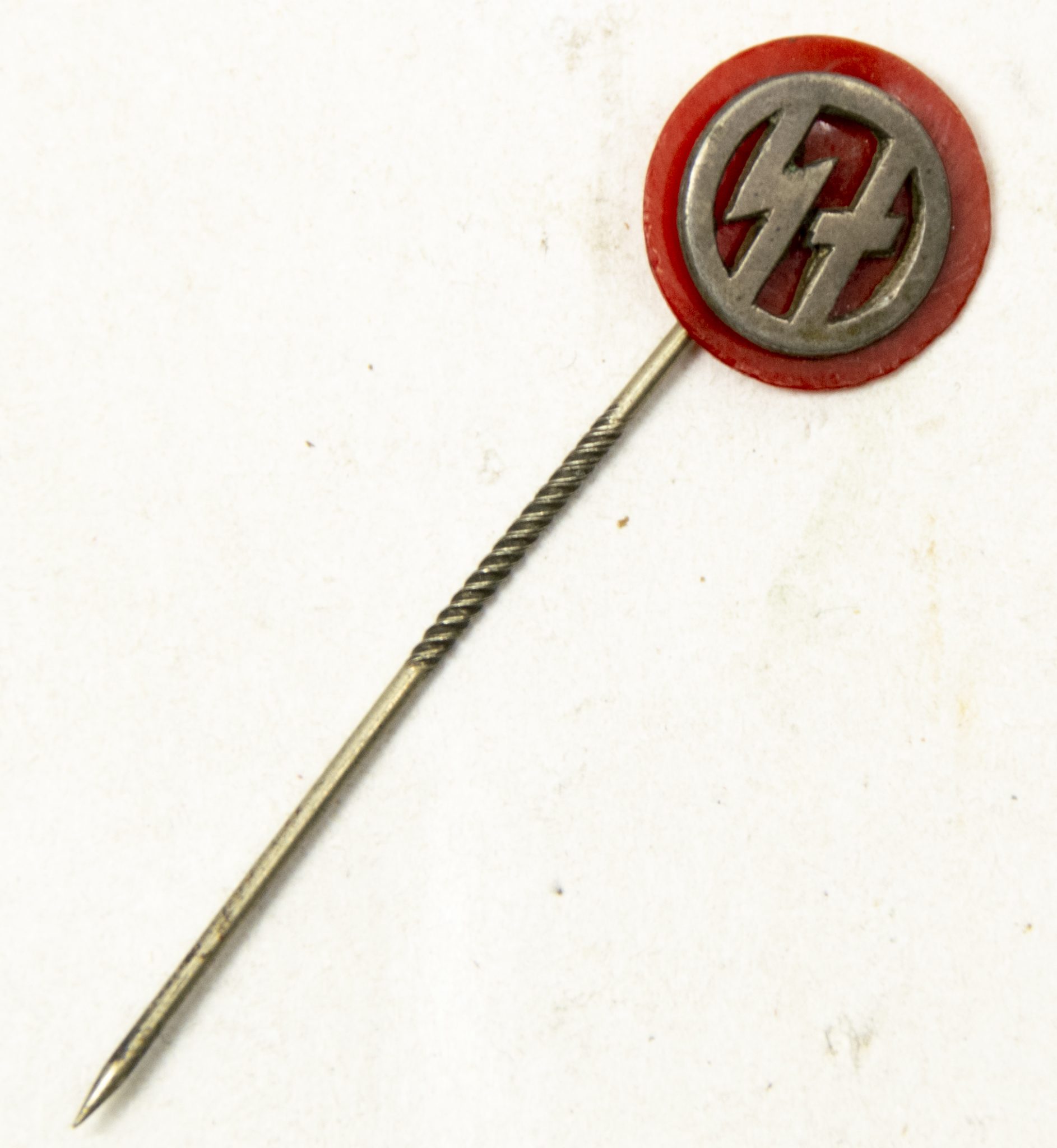 (Denmark) D.N.S.A.P. Storm Afdeling memberbadge in red (miniature stickpin) (1) (Denmark) D.N.S.A.P. Storm Afdeling memberbadge in red (miniature stickpin)