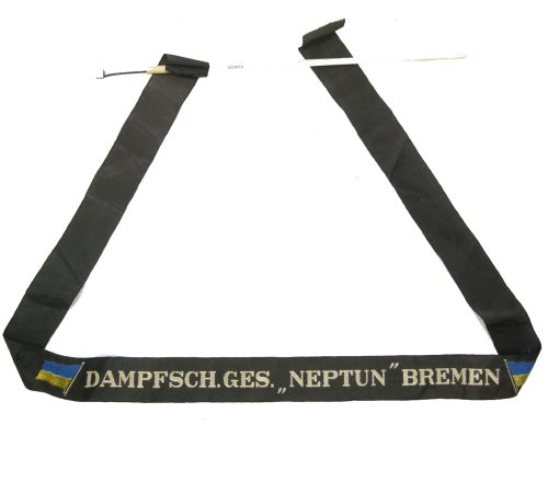 German Merchant marine cap tally Dampfsch. Ges. Neptun Bremen