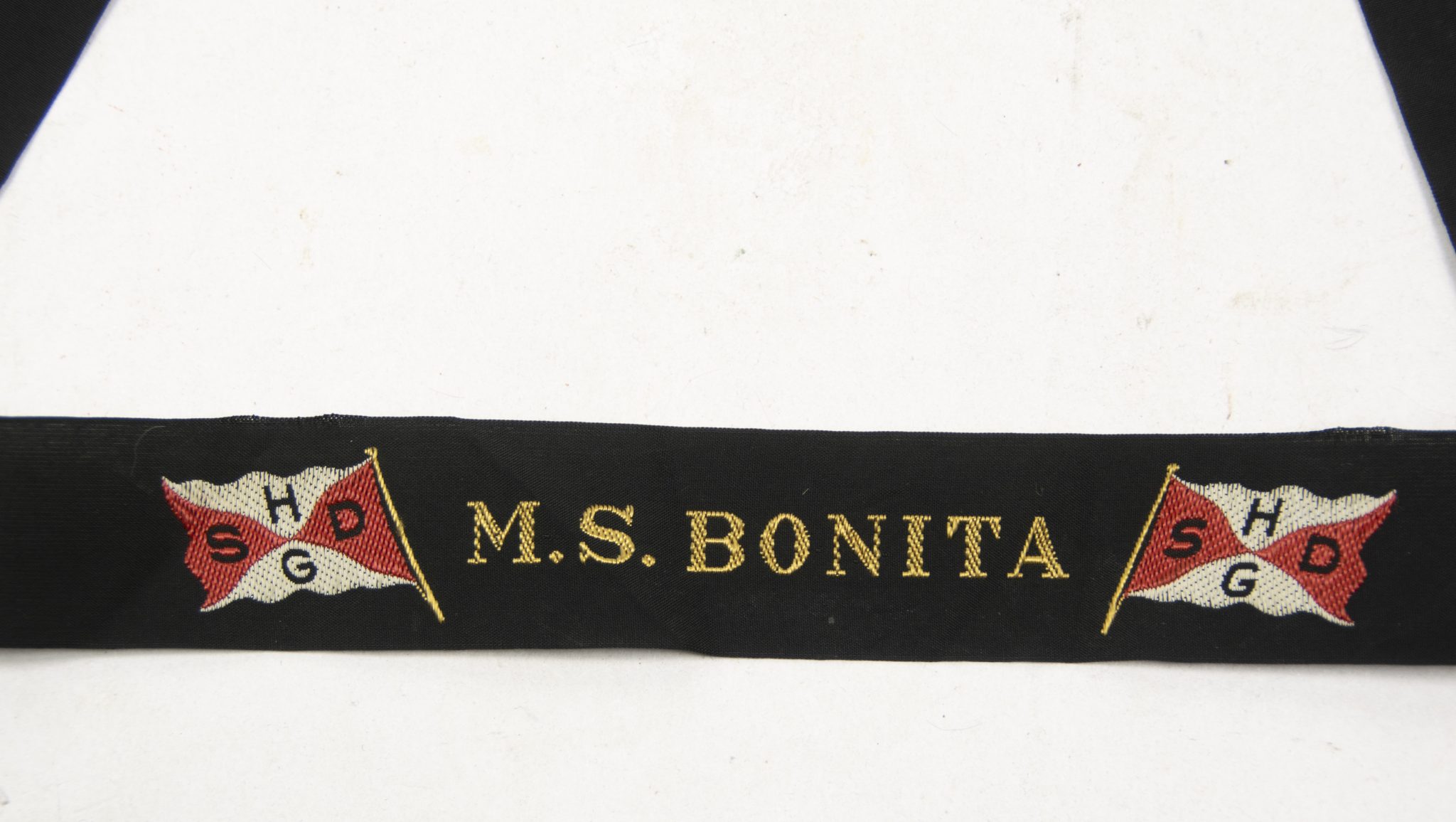 German Merchant marine cap tally M.S. Bonita (1) German Merchant marine cap tally M.S. Bonita