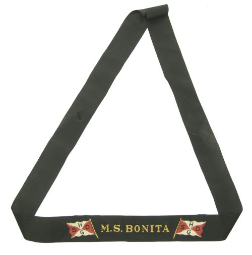 German Merchant marine cap tally M.S. Bonita