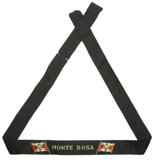 German Merchant marine cap tally Monte Rosa