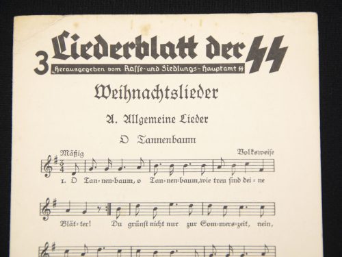 Liederblatt der SS No.3 - Herausgegeben vom Rasse- und Siedlungs-Hauptamt der SS
