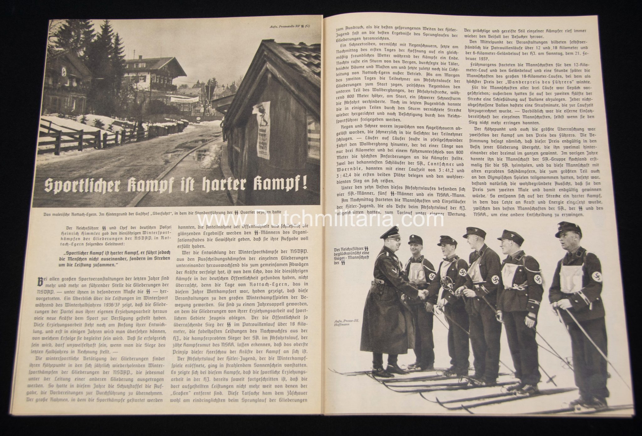 (Magazine) SS-FM Zeitschrift – Reichsführung SS für fördernde Mitglieder – 4. JahrgangFolge 4 (1937) (Allach cover!)