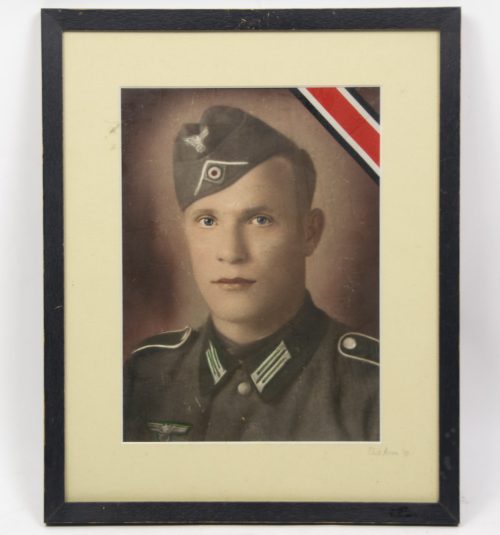 Wehrmacht (Heer) Framed colorphoto portrait