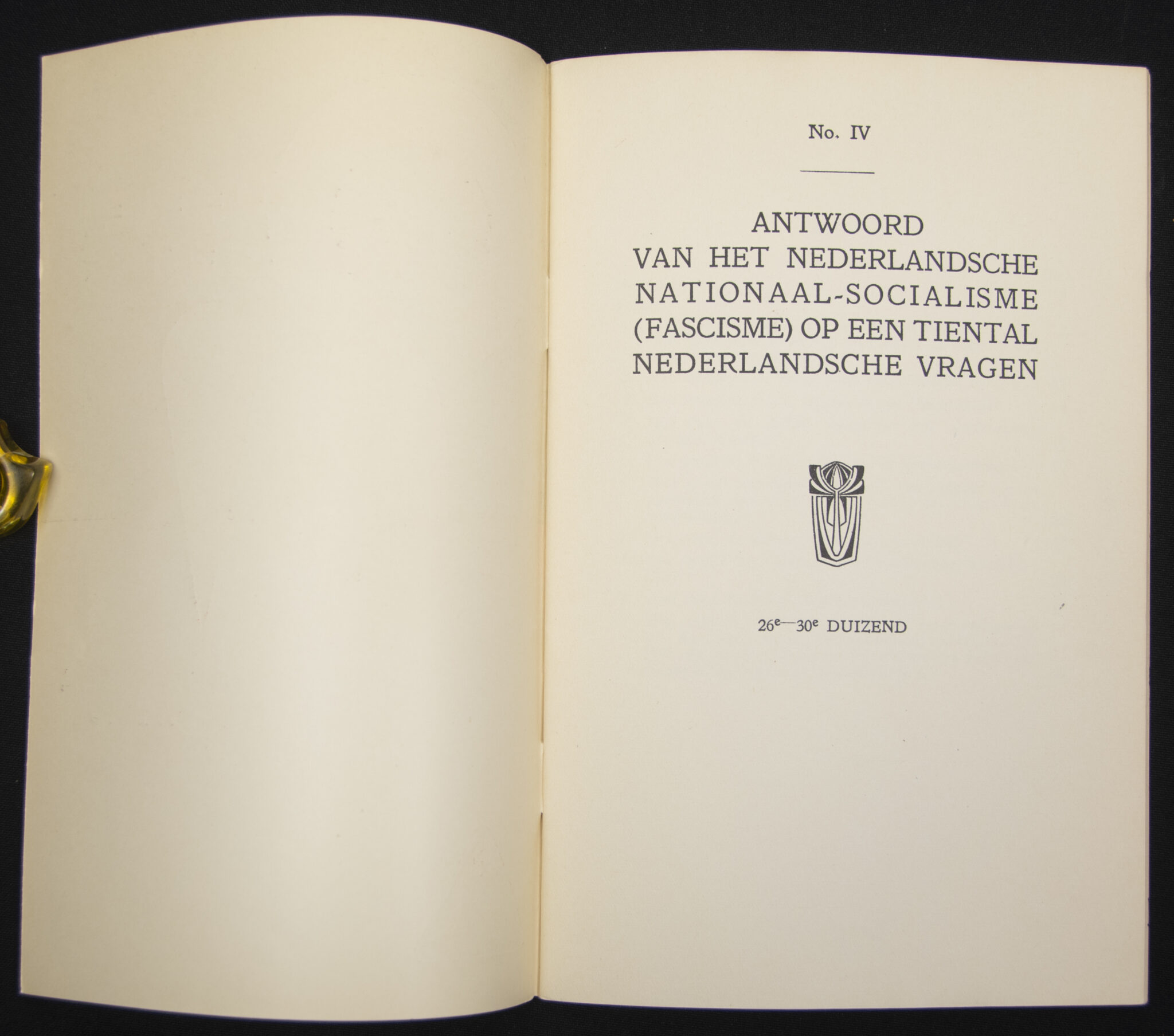 (Brochure) NSB Nationaal-Socialistische Beweging in nederland - Brochure IV - 26e - 30e Duizend(Brochure) NSB Nationaal-Socialistische Beweging in nederland - Brochure IV - 26e - 30e Duizend