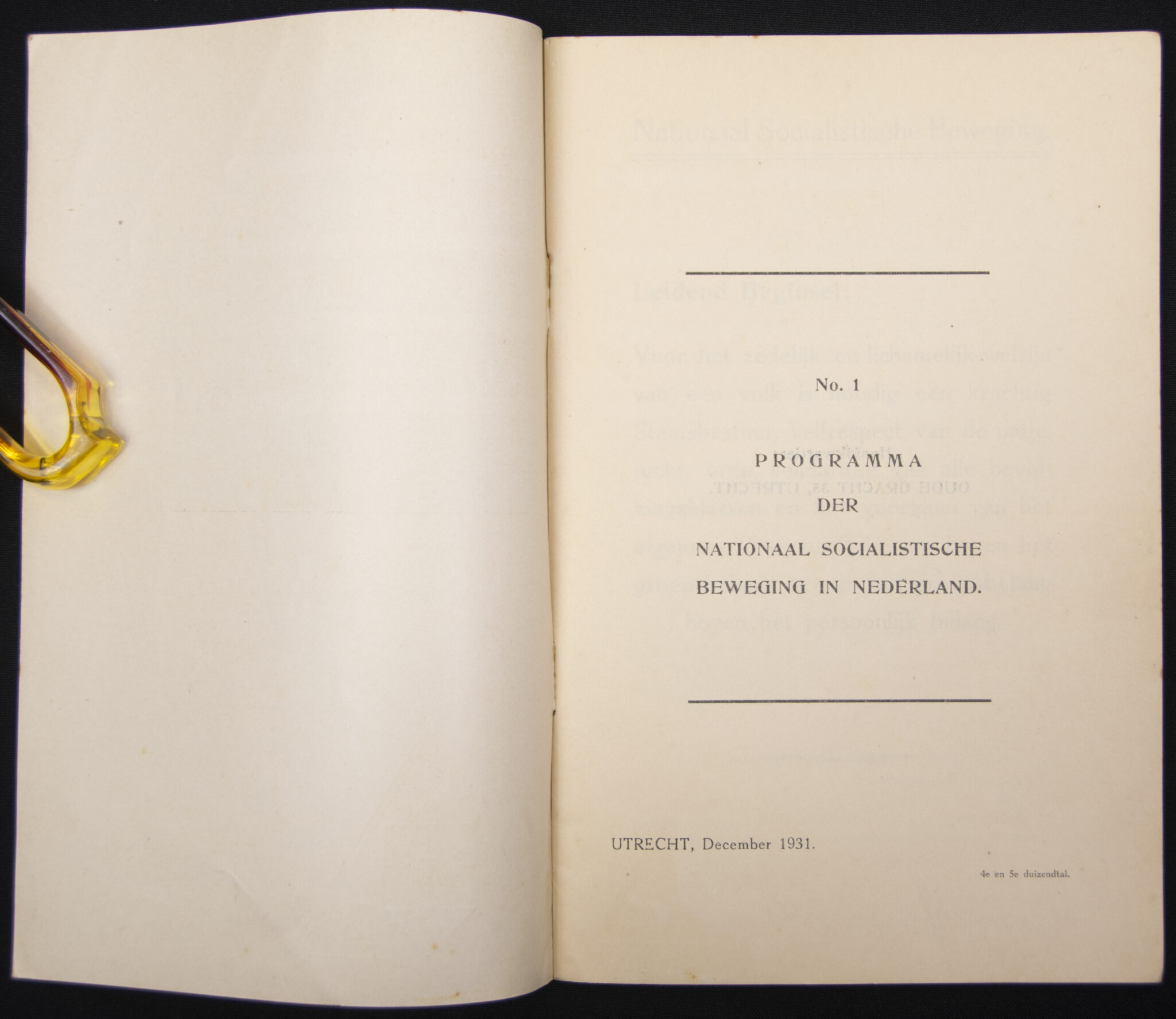 (Brochure) NSB Programma met Toelichting (4e en 5e Duizendtal)(Brochure) NSB Programma met Toelichting (4e en 5e Duizendtal)(Brochure) NSB Programma met Toelichting (4e en 5e Duizendtal)