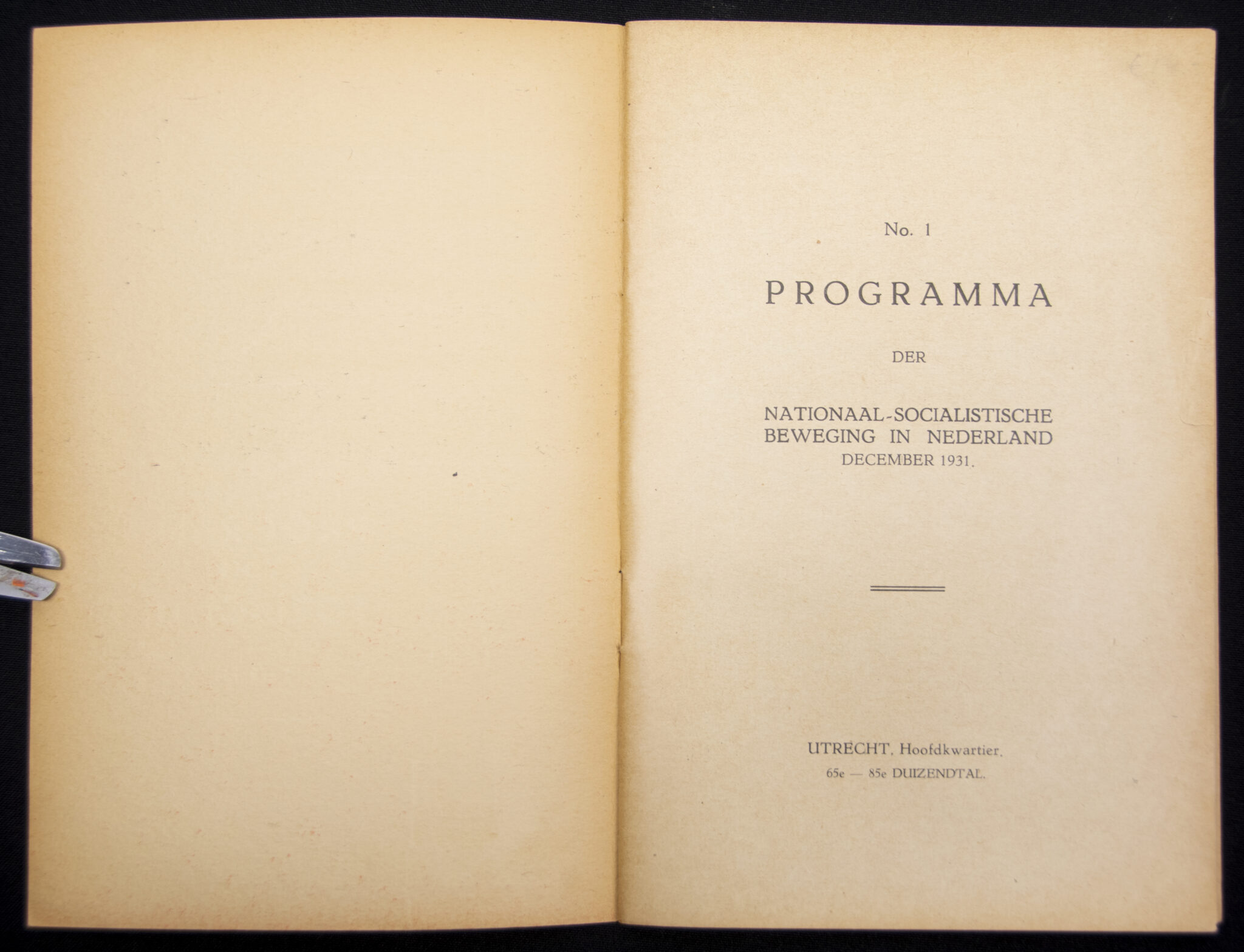 (Brochure) NSB Programma met Toelichting (65e - 85e Duizendtal)(Brochure) NSB Programma met Toelichting (65e - 85e Duizendtal)(Brochure) NSB Programma met Toelichting (65e - 85e Duizendtal)