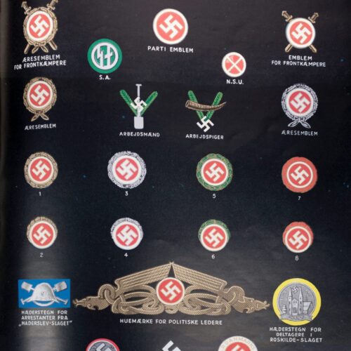 (Denmark) DNSAP Danske i udlandet badge – Unique and extremely rare buttonhole variation!