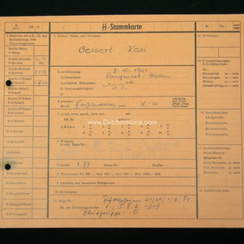 Formed on January 30, 1945 at the Kurmark training area from troops of the Replacement Army and the Schill combat group