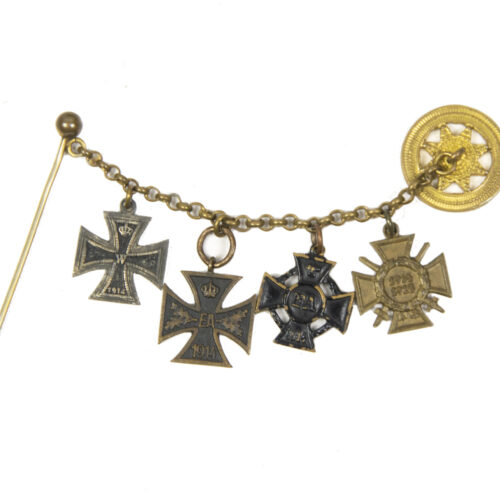 German World War I Braunschweig Frackkette mini medals with Ek2 + Ernst August Kreuz + Friedrich August Kreuz + Frontkämpfer EhrenkreuzGerman World War I Braunschweig Frackkette mini medals with Ek2 + Ernst August Kreuz + Friedrich August Kreuz + Frontkämpfer EhrenkreuzGerman World War I Braunschweig Frackkette mini medals with Ek2 + Ernst August Kreuz + Friedrich August Kreuz + Frontkämpfer EhrenkreuzGerman World War I Braunschweig Frackkette mini medals with Ek2 + Ernst August Kreuz + Friedrich August Kreuz + Frontkämpfer Ehrenkreuz